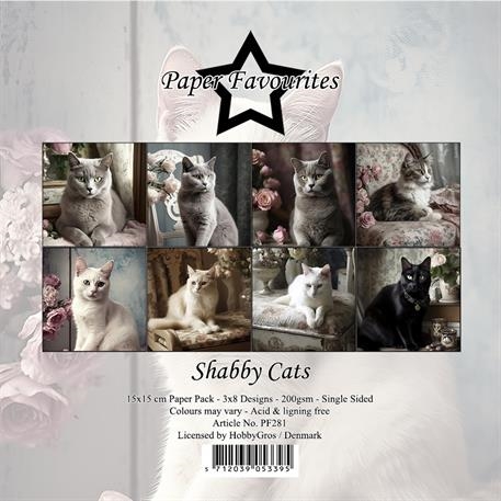 Paper Favourites Shanny Cats 3x8design 15x15cm 200g